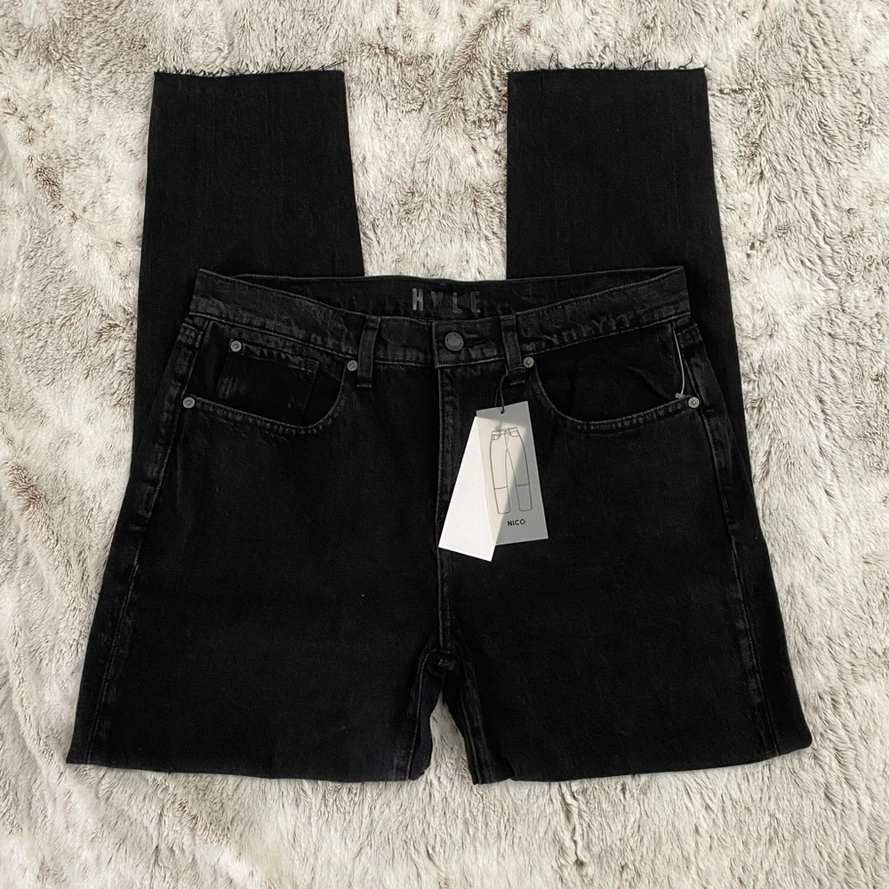 HALE Women Boyfriend Jeans | High Rise Straight Leg Boyfriend Jeans | Straight - Picture 2 of 11